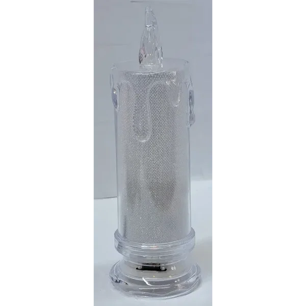 Świeca diamentowa LED 6.5x18cm o delikatnym barwnym świetle na baterie