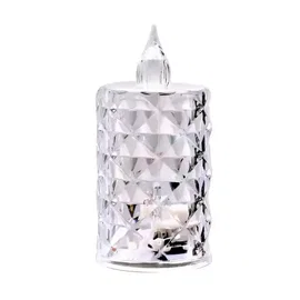 Świeczka kryształowa 6.5x3.6cm led wkład do znicza stroika na baterie