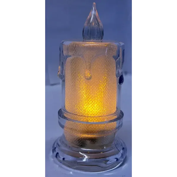 Świeca diamentowa LED 5x9.5cm o delikatnym białym świetle na baterie