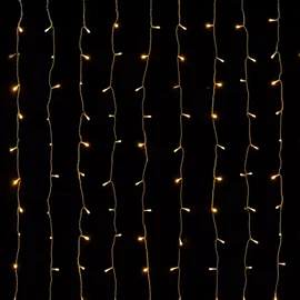 Kurtyna świetlna 0.9x1.2m 120 ciepłych led na 10 paskach z zasilaczem