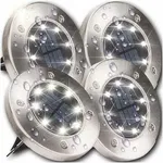 4xLampy solarne LED ogrodowe wbijane w grunt trawnik lub żwir 8/16led 8 Led