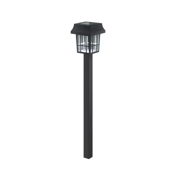 Lampa ogrodowa solarna wbijana latarenka LED kolumna biała zimna