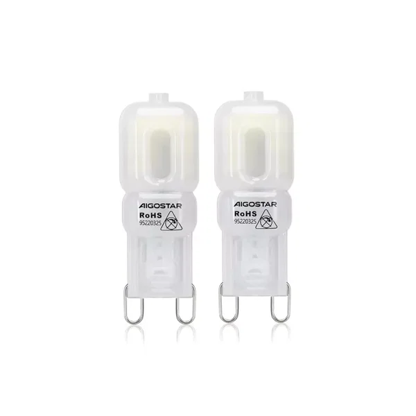 2x Żarówka diodowa SMD LED G9 2W mleczna biała zimna 230V Zimna (ok 6000k)