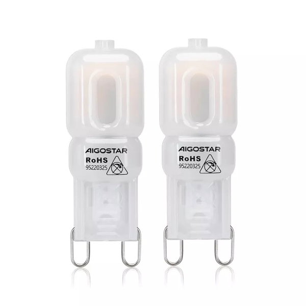 2x Żarówka diodowa SMD LED G9 2W mleczna biała ciepła 230V