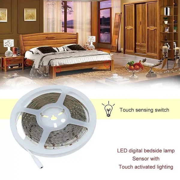 Taśma do podświetlenia łóżka lub szafki z czujnikiem ruchu 12/220V 1mb ciepła
