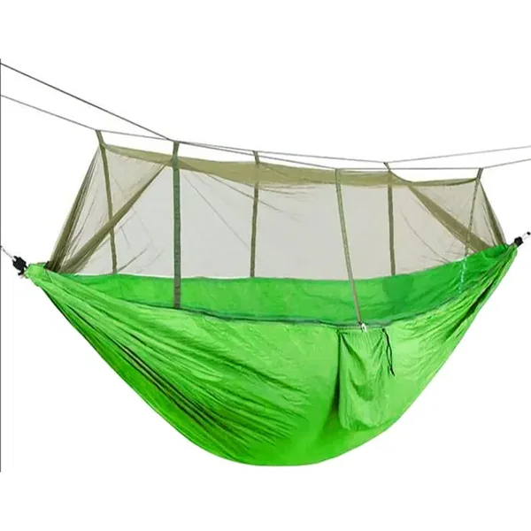 Hamak kokon 250x140cm ogrodowy dwuosobowy turystyczny z moskitierą