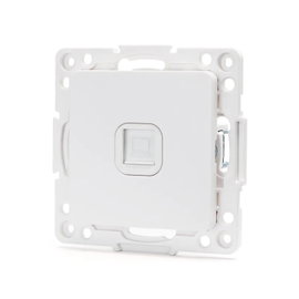 Gniazdo komputerowe pojedyncze UTP RJ45 cat.6 białe podtynkowe
