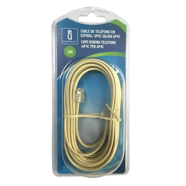 Kabel telefoniczny 3 m biały