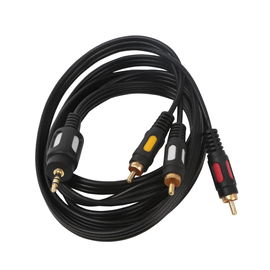 Kabel audio 3x RCA 1,8 m czarny
