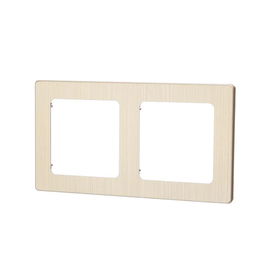 Ramka z aluminium łącznika/gniazda podwójnego złota