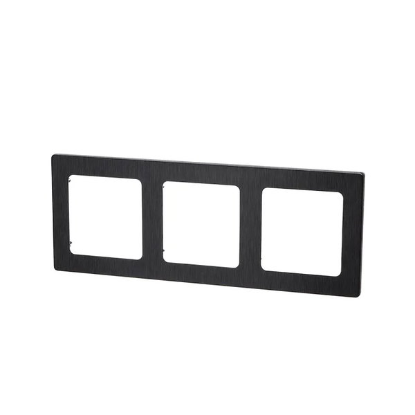 Ramka z aluminium łącznika/gniazda potrójnego czarna