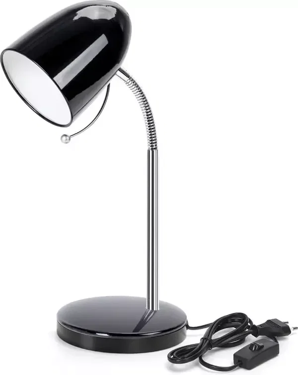 Lampa biurkowa elastyczna H280mm bez źródła światła Czarna E27/320V