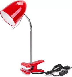 Lampa biurkowa z klipsem elastyczna bez źródła światła Czerwona E27