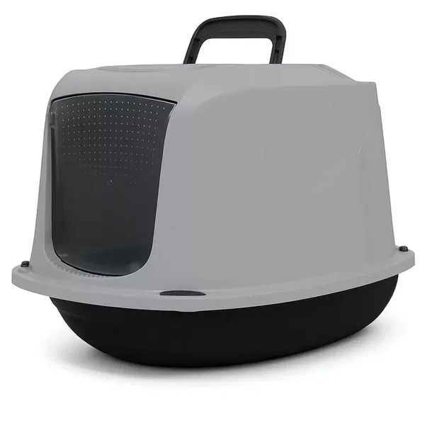 Zamknięta kuweta dla kota z klapką i uchwytem rozmiar M 57x39.5x38cm