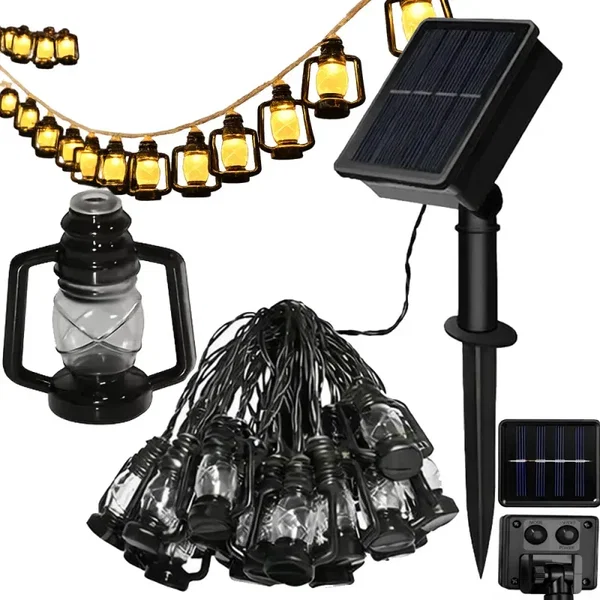 Latarenki solarne ogrodowe 20 led girlanda lampiony na balkon taras