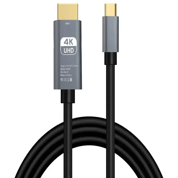 Kabel usb-c hdmi przejściówka adapter hub usb typ c do hdmi 4k 180cm