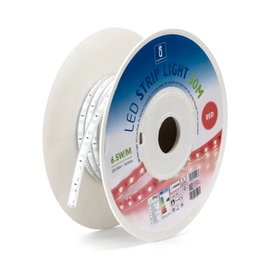 Taśma LED czerwona 230V 10mm 60led/m szpula 50mb zewnętrzna IP65