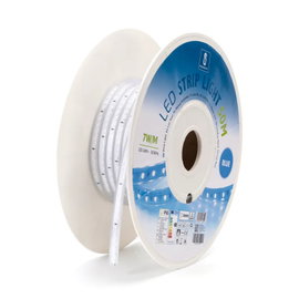 Niebieska taśma LED 230V wysokonapięciowa 8mm 120led/7w/m 50mb IP65