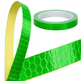 Taśma 8m zielona odblaskowa na rower motor samochód samoprzylepna