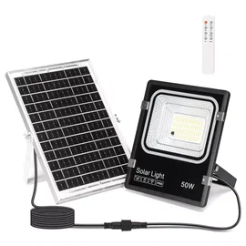 Naświetlacz solarny LED 50W CCT zestaw halogen pilot kabel 5m i panel