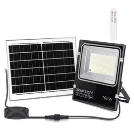 Naświetlacz solarny LED 150W CCT zestaw halogen pilot kabel 5m i panel