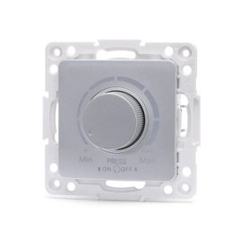 Ściemniacz LED 230V/300W pokrętło z regulacją pojedynczy 1-WAY srebrny