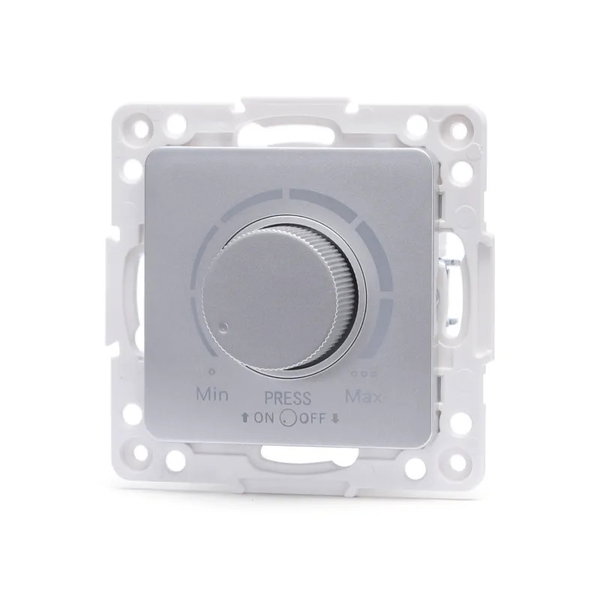 Ściemniacz LED 230V/300W pokrętło z regulacją pojedynczy 1-WAY srebrny