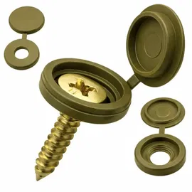 Osłony na śruby złote 100 szt zaślepki maskujące do wkrętów meblowych