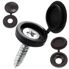 Osłony na śruby czarne 100 szt zaślepki maskujące do wkrętów meblowych