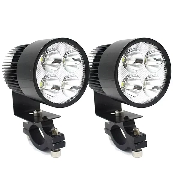 2x Halogen motocyklowy L4F 4xLED CREE 20W+włącznik czarny