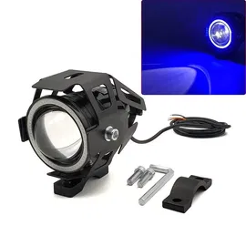 Halogen motocyklowy lampa dodatkowa o mocy 15W/U7 z niebieskim ringiem