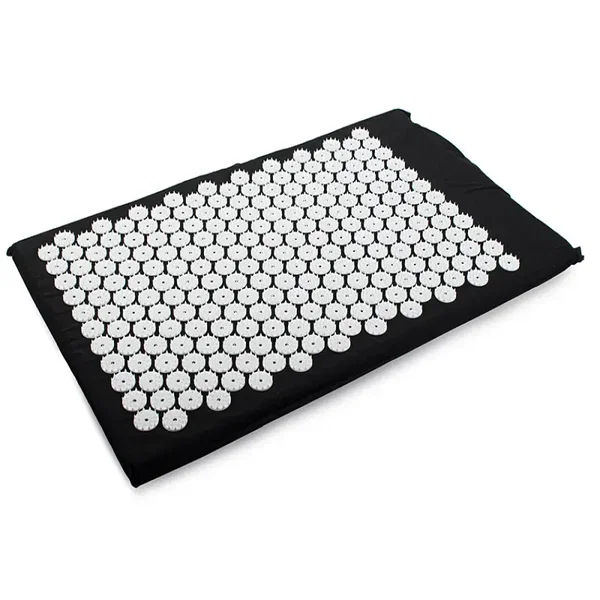 Mata zdrowotna 65x41 cm czarna do akupresury na ból stres kolcami