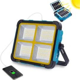 Solarny halogen led 150W przenośna lampa robocza latarka power bank