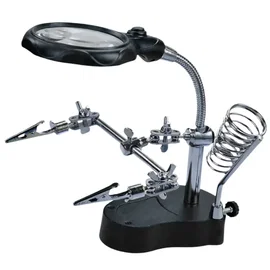 Trzecia ręka uchwyt do lutowania uchwyt montażowy lupa krokodylki led