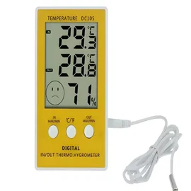 Termometr higrometr cyfrowy z sondą in/out lcd temperatura wilgotność