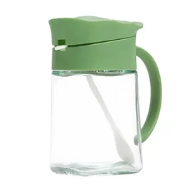 Pojemnik na przyprawy kuchenny z uchwytem szklany 300ml słoik+łyżeczka