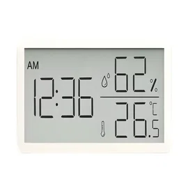Termometr higrometr cyfrowy zegar temperatura pomiar wilgotności