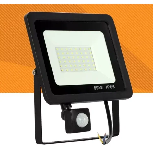 Halogen Led 50w IP66 zimny biały z czujką pir
