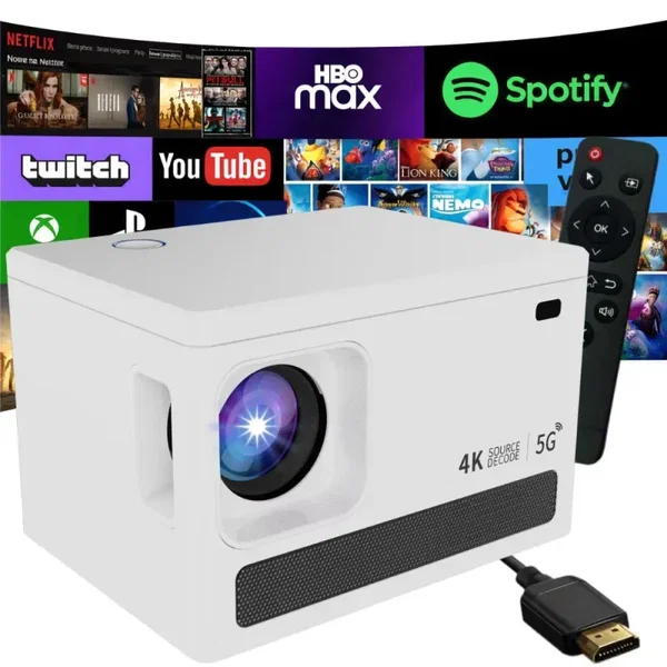 Projektor rzutnik video X6 4k Android Tv 11 wifi bluetooth lcd 100cali