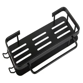 Półka łazienkowa do łazienki kuchni wieszak loft wisząca metal czarna