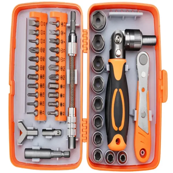 Zestaw narzędzi bitów torx kluczy nasadowych 5-14mm 38 elementów
