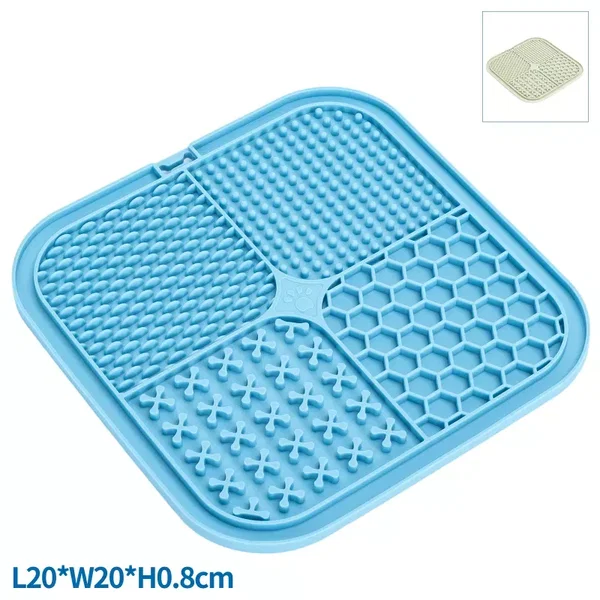 Mata do lizania 20x20 cm silikonowa płaska miska na karmę dla psa