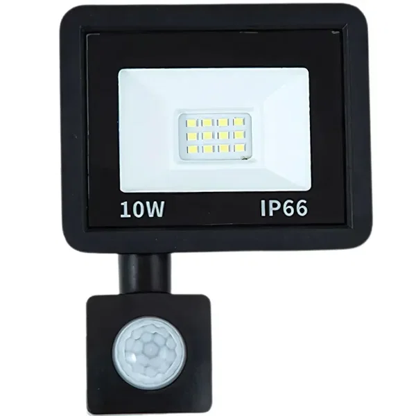 Halogen naświetlacz led 10w 6000k z czujnik ruchu zmierzchu ip66