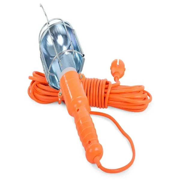 Lampa 230v z kablem 10m max 60w warsztatowa garażowa kanałowa + hak