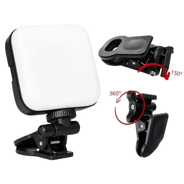 Lampa led rgb mini do foto wideo 150° gwint 1/4' klips 3000k - 6500k 5,5w