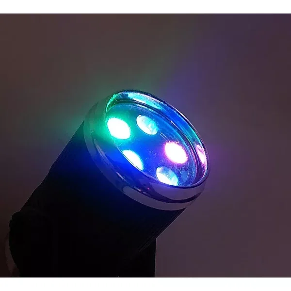 Stroboskop mini reflektor disco 5x1W LED RGB sound-activated / automat
