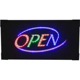 Tablica diodowa z napisem open