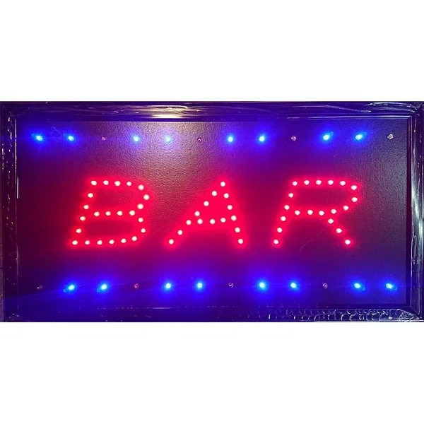 Animowana tablica LED z napisem BAR 50x25cm do pubu baru
