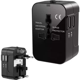 Adapter przejściówka wtyczka gniazdo uk usa eu aus uniwersalna 2x USB świat
