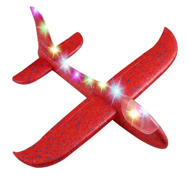 Samolot styropianowy styropianu 47cm świecący led szybowiec rzutka
